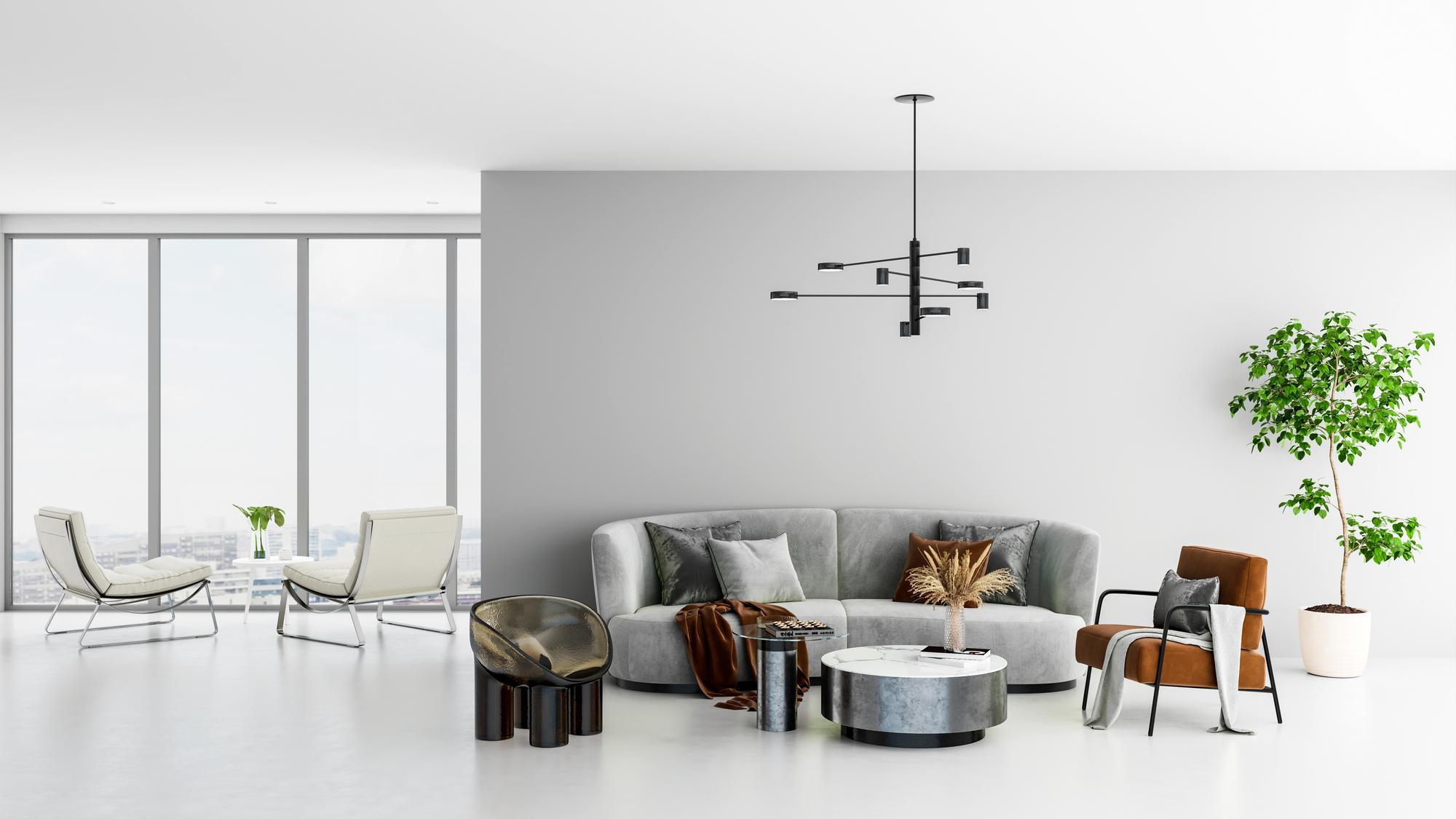 apartament modern în vânzare, living luminos